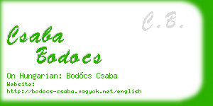 csaba bodocs business card